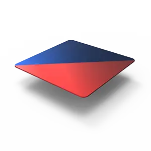 Anodized aluminum - blue / red